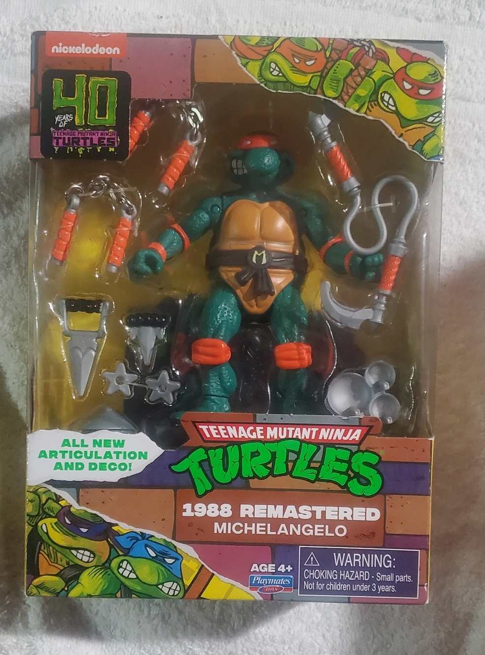 1988 Remastered Michelangelo Action Figure - Orange